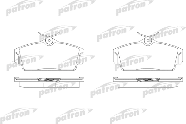 Kit de plaquettes de frein, frein à disque PATRON PBP1096
