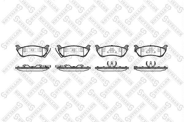 Kit de plaquettes de frein, frein à disque STELLOX 709 001B-SX