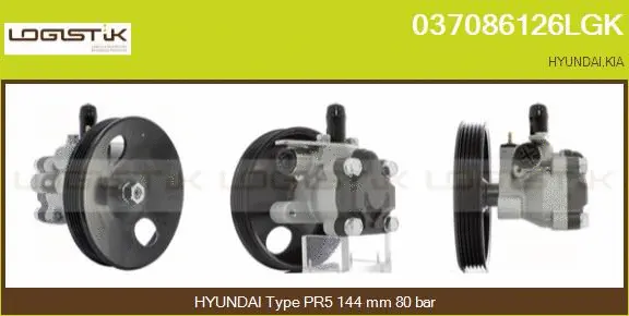 Pompe hydraulique, direction LGK 037086126LGK