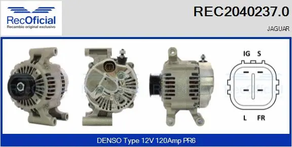 Alternateur RECOFICIAL REC2040237.0