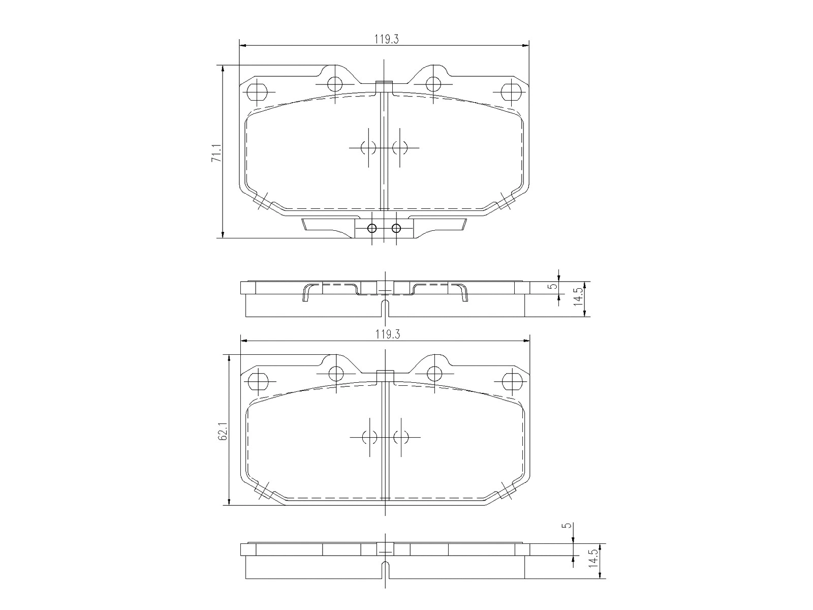 Kit de plaquettes de frein, frein à disque A.Z. Meisterteile AZMT-44-022-1433
