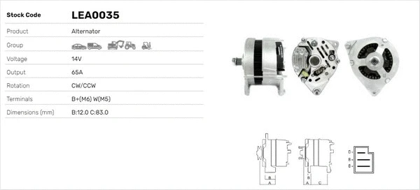 Alternateur LUSA LEA0035