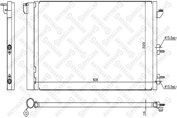 Condenseur, climatisation STELLOX 10-45087-SX