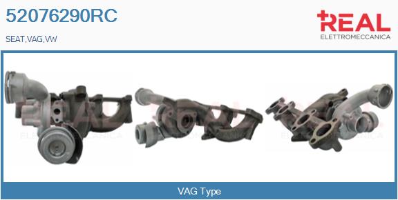 Turbocompresseur, suralimentation REAL 52076290RC