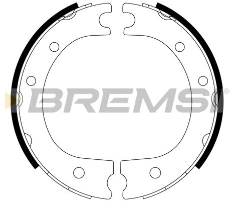 Jeu de mâchoires de frein, frein de stationnement BREMSI GF0963