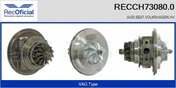 Groupe carter, turbocompresseur RECOFICIAL RECCH73080.0