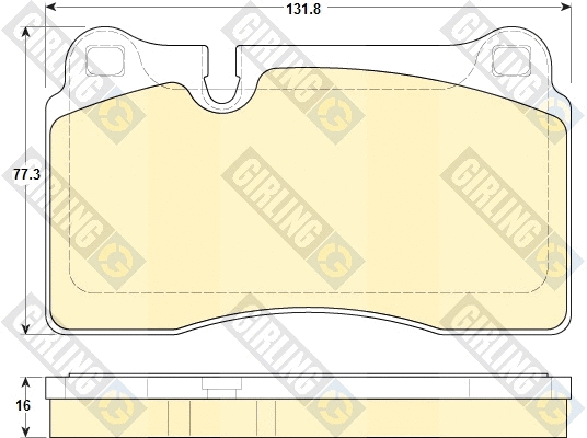 Kit de plaquettes de frein, frein à disque GIRLING 6119129