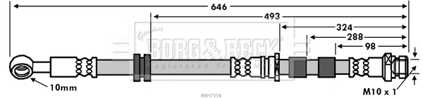 Flexible de frein BORG & BECK BBH7558