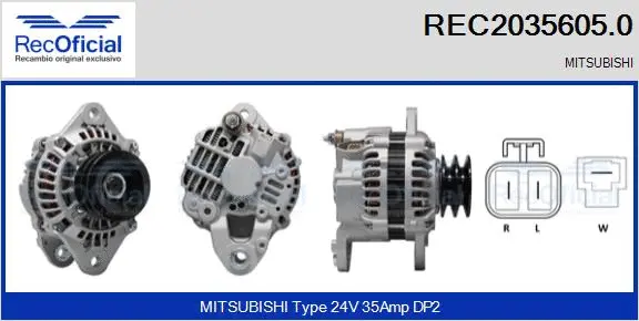Alternateur RECOFICIAL REC2035605.0