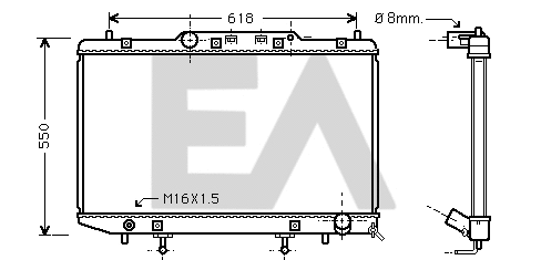 Radiateur, refroidissement du moteur EACLIMA 31R71125