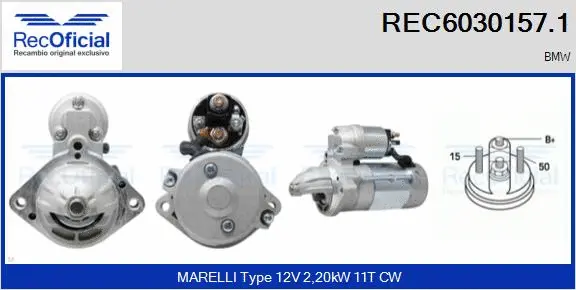 Démarreur RECOFICIAL REC6030157.1