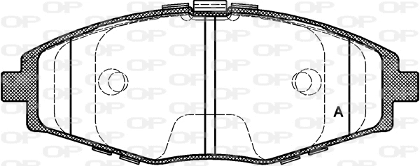 Kit de plaquettes de frein, frein à disque OPEN PARTS BPA0696.00