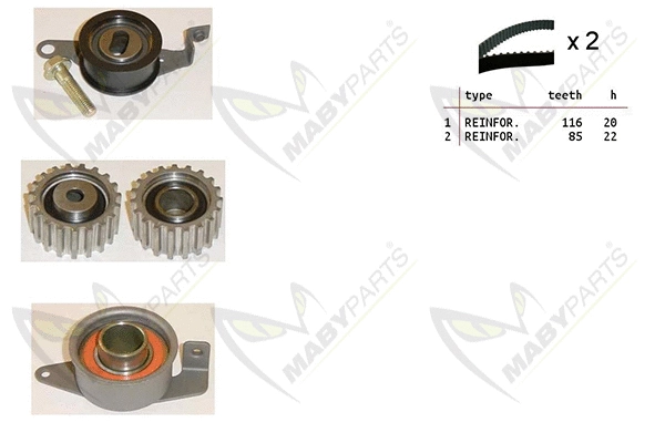 Kit de courroie crantée MABYPARTS OBK010250