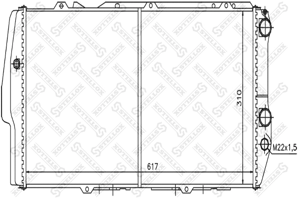 Radiateur, refroidissement du moteur STELLOX 10-25019-SX