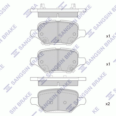Kit de plaquettes de frein, frein à disque Hi-Q SP4311