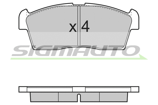 Kit de plaquettes de frein, frein à disque SIGMAUTO SPB380