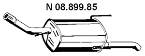 Silencieux arrière EBERSPÄCHER 08.899.85