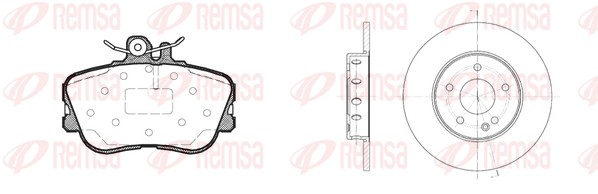 Kit de freins, frein à disques REMSA 8445.00