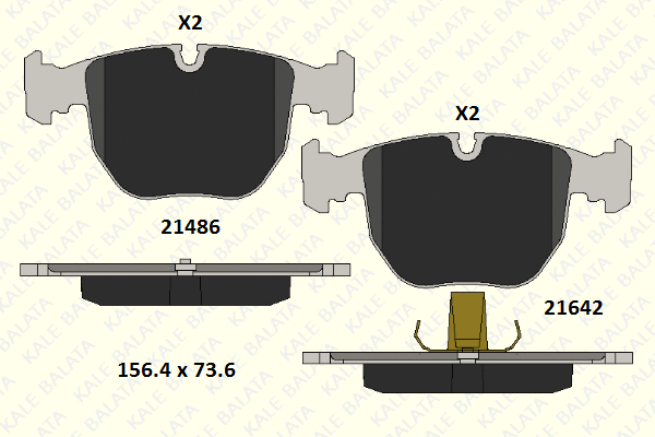 Kit de plaquettes de frein, frein à disque KALE 21486 193 05