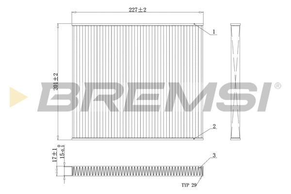 Filtre, air de l'habitacle BREMSI FC0447A