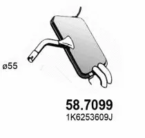 Silencieux arrière ASSO 58.7099