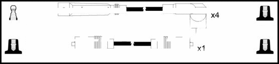 Kit de câbles d'allumage LEMARK HOES1068