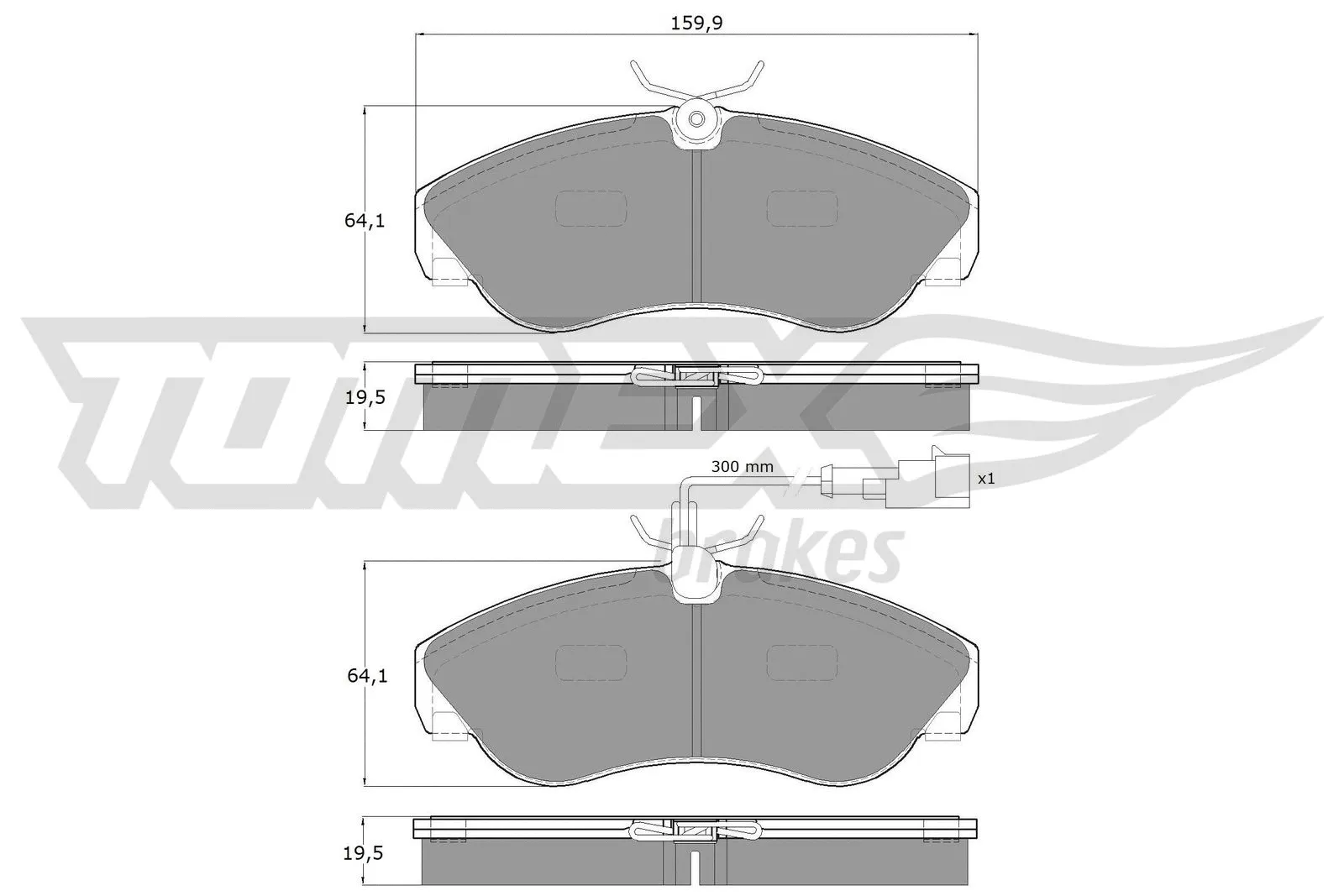 Kit de plaquettes de frein, frein à disque TOMEX Brakes TX 11-731