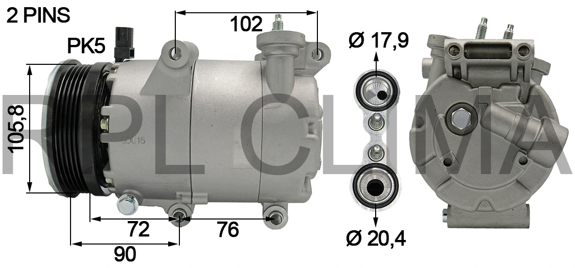 Compresseur, climatisation RPL QUALITY APCOFD0071