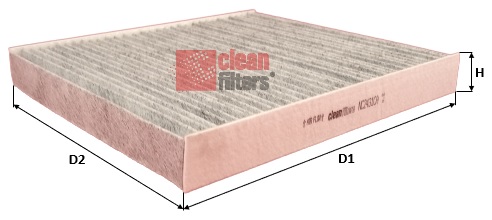 Filtre, air de l'habitacle CLEAN FILTERS NC2431CA