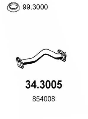 Tuyau d'échappement ASSO 34.3005