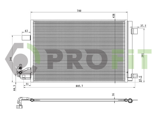 Condenseur, climatisation PROFIT 1770-0011