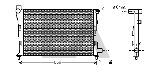 Radiateur, refroidissement du moteur EACLIMA 31R50077