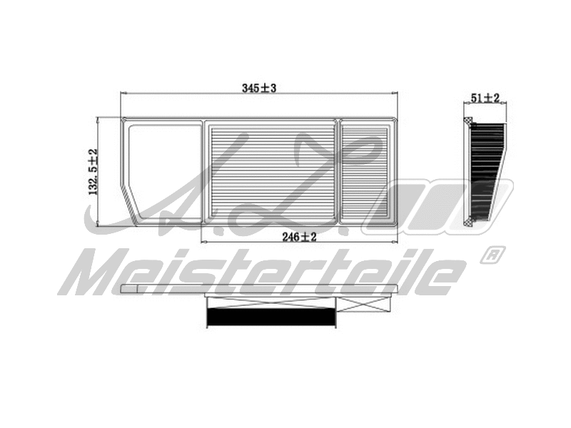 Filtre à air A.Z. Meisterteile AZMT-41-030-1997