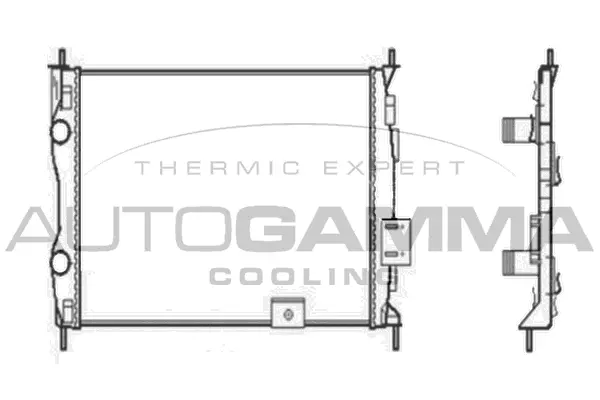 Radiateur, refroidissement du moteur AUTOGAMMA 104528