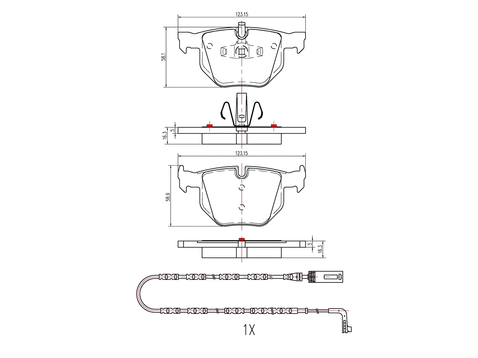 Kit de plaquettes de frein, frein à disque A.Z. Meisterteile AZMT-44-022-1224