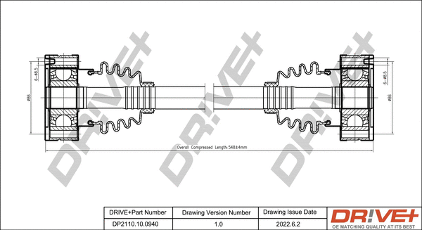 Arbre de transmission Dr!ve+ DP2110.10.0940