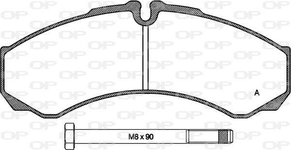 Kit de plaquettes de frein, frein à disque OPEN PARTS BPA0651.00