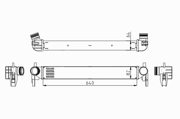 Refroidisseur d'air de suralimentation HART 614 074