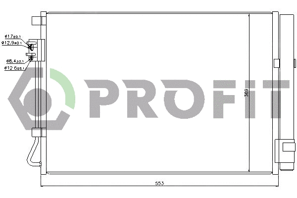 Condenseur, climatisation PROFIT PR 1310C1