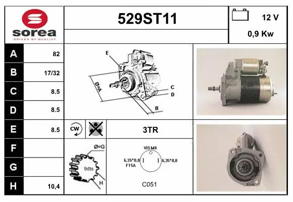 Démarreur STARTCAR 529ST11