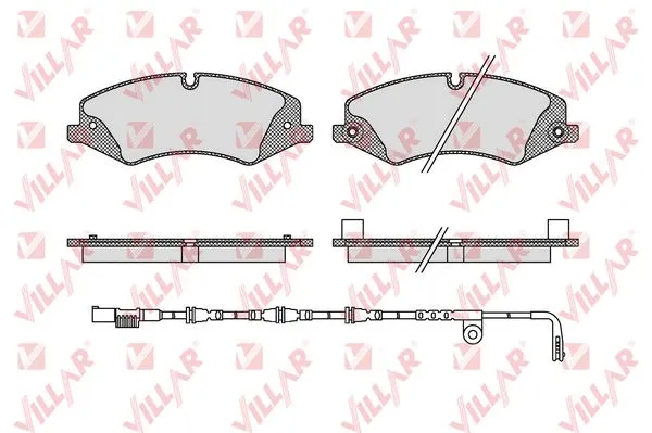 Kit de plaquettes de frein, frein à disque VILLAR 626.1616A