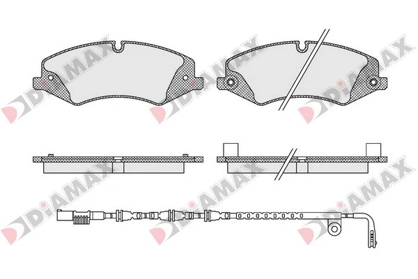 Kit de plaquettes de frein, frein à disque DIAMAX N09509B