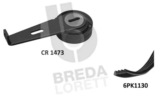 Jeu de courroies trapézoïdales à nervures BREDA LORETT KCA0004