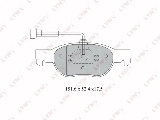 Kit de plaquettes de frein, frein à disque LYNXAUTO BD-2801