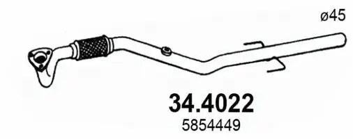 Tuyau d'échappement ASSO 34.4022