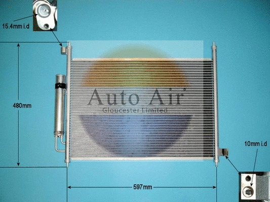 Condenseur, climatisation AUTO AIR GLOUCESTER 16-1366