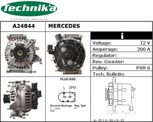 Alternateur Technika A24844