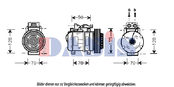 Compresseur, climatisation AKS DASIS 850729N