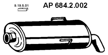 Silencieux arrière EBERSPÄCHER 684.2.002