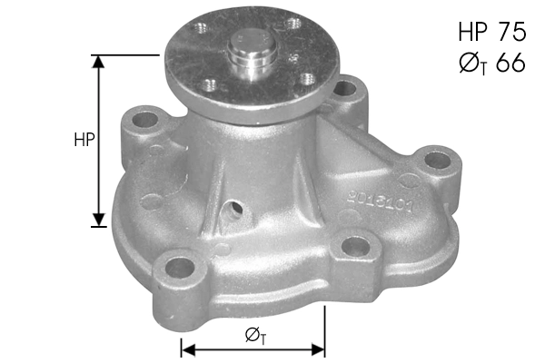 Pompe à eau, refroidissement du moteur TECDRIVE TPAE0210